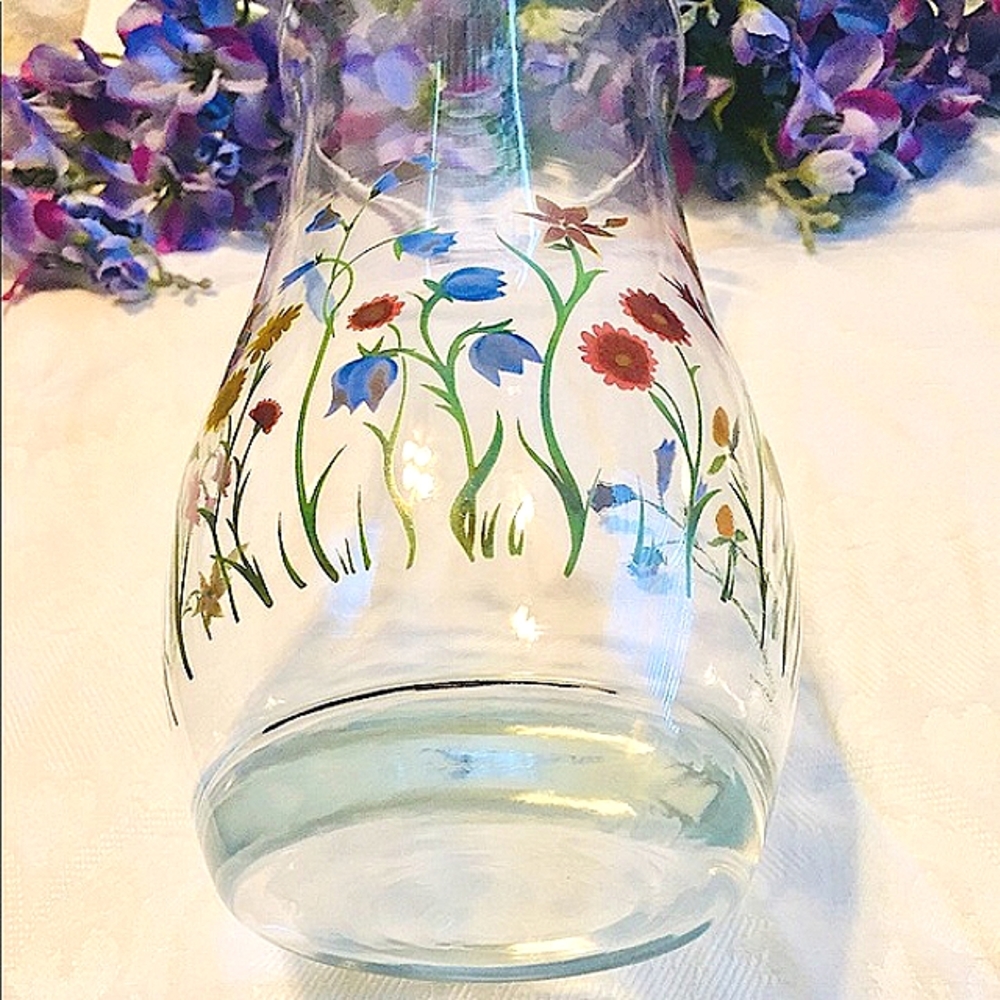 🌺Vintage Colony Hand Decorated Floral Glass Vase - Picture 9 of 9